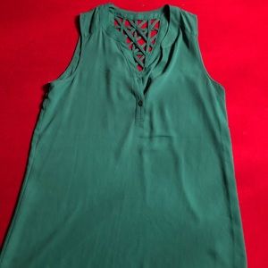 Emerald green sleeveless top